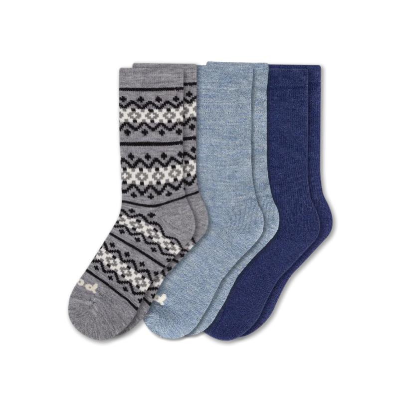 3 Pack - Women's Crew Pacas Socks