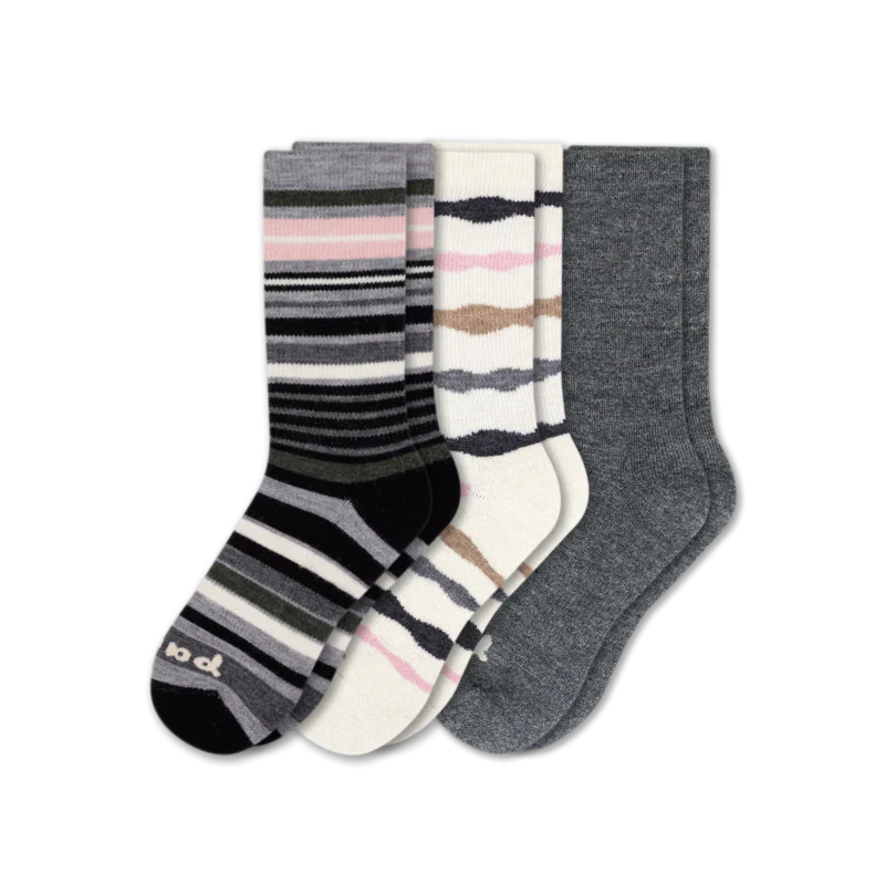 3 Pack - Women's Crew Pacas Socks
