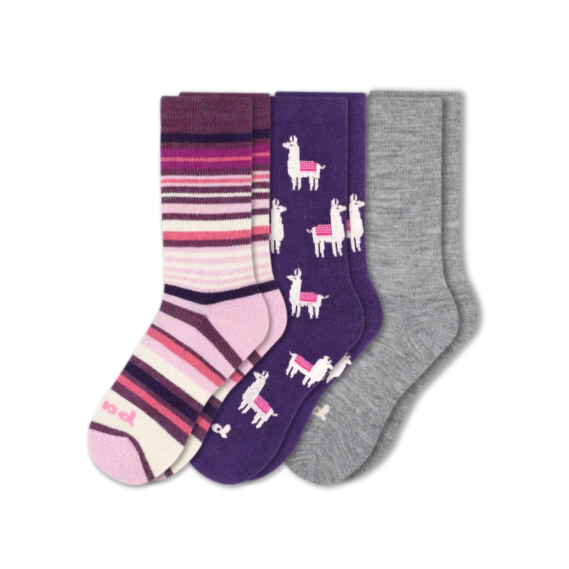 3 Pack - Women's Crew Pacas Socks