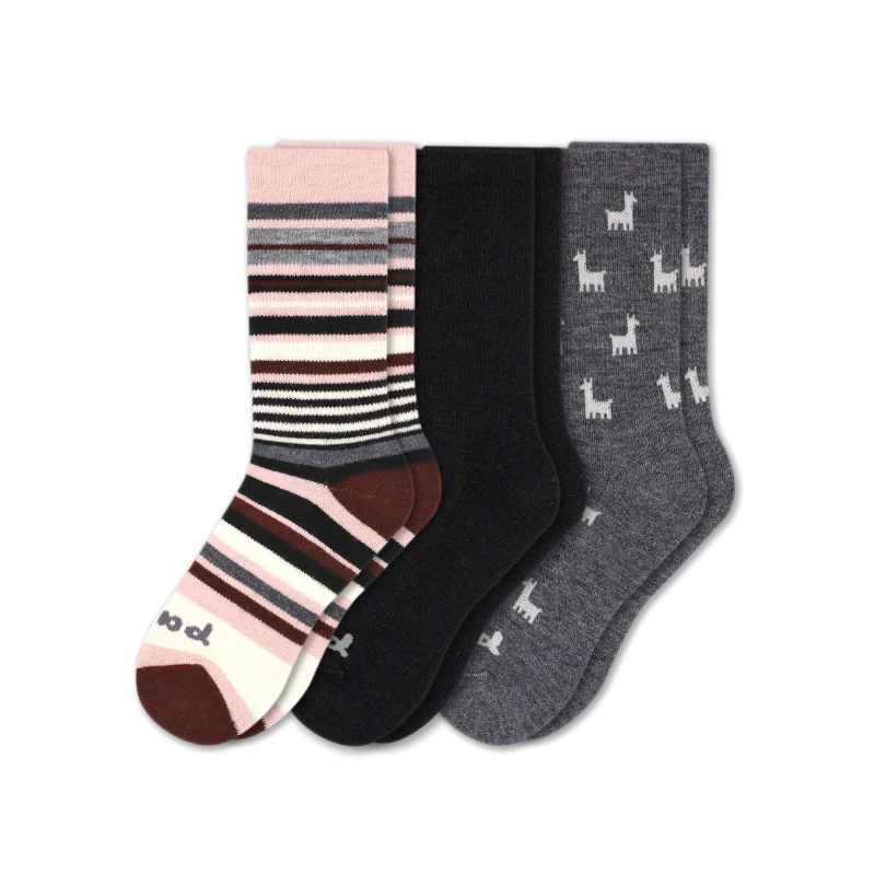 3 Pack - Women's Crew Pacas Socks