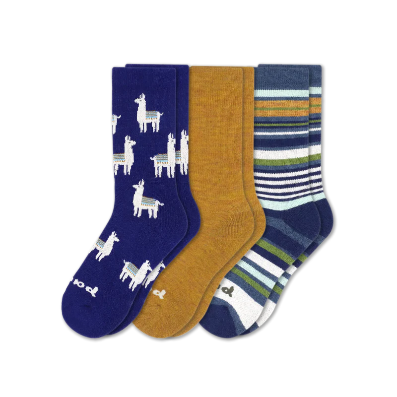 3 Pack - Women's Crew Pacas Socks