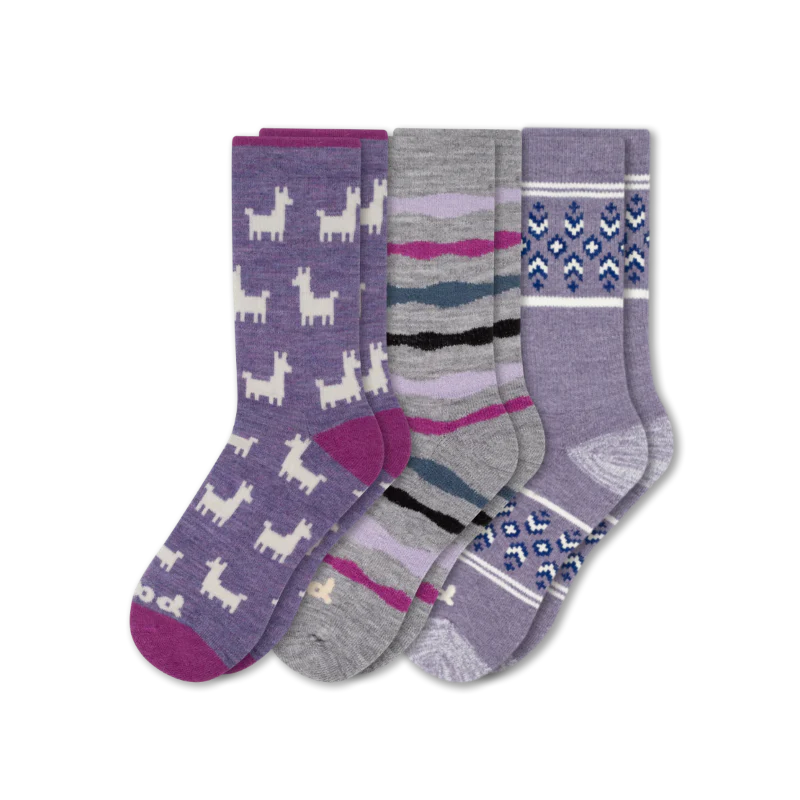 3 Pack - Women's Crew Pacas Socks
