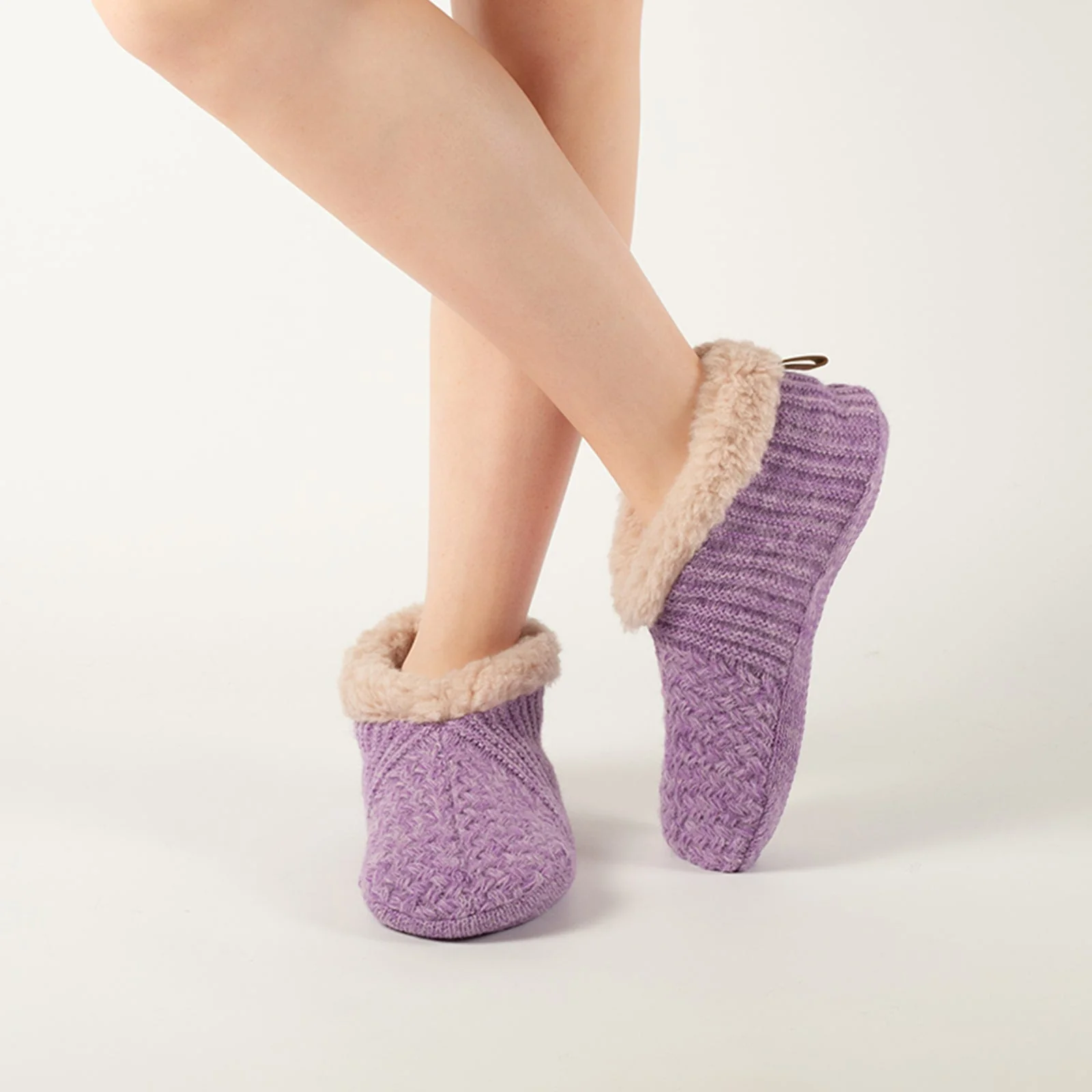 Women's Alpaca Lined Gripper Slippers