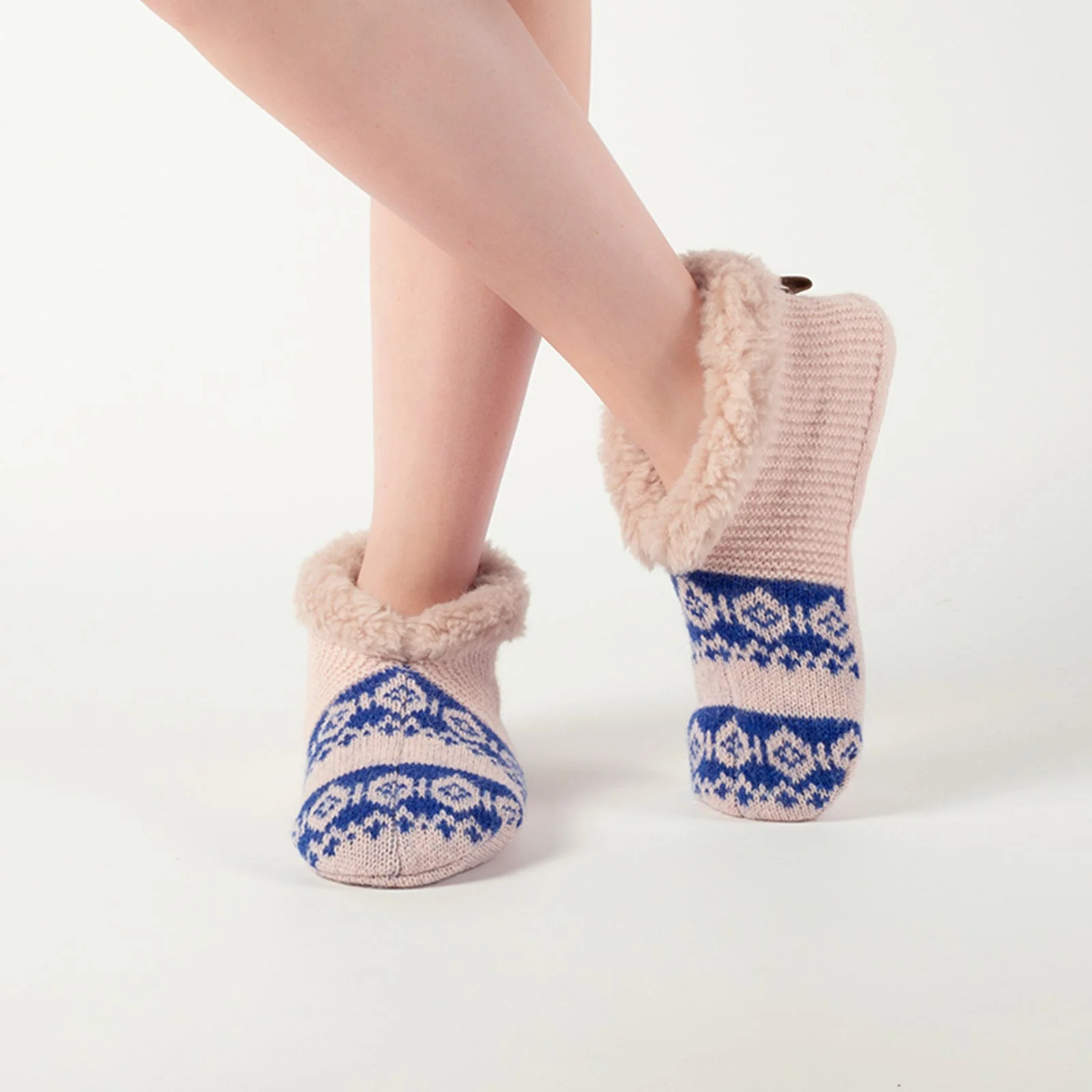 Women's Alpaca Lined Gripper Slippers