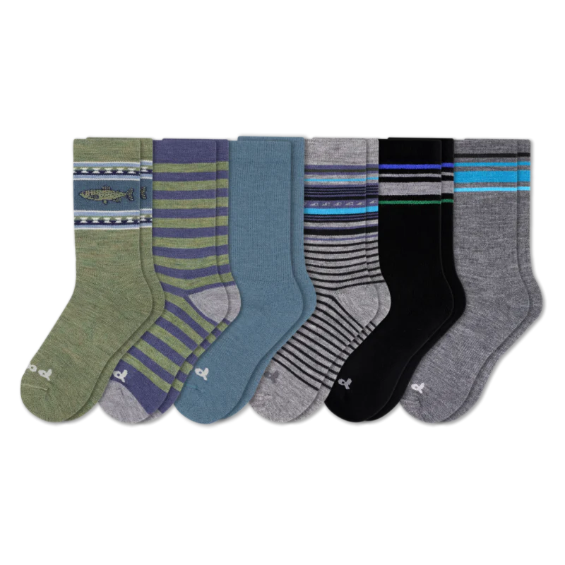 6 Pack - Men's Crew Pacas Socks