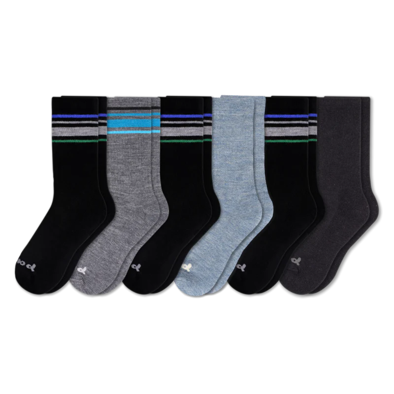 6 Pack - Men's Crew Pacas Socks