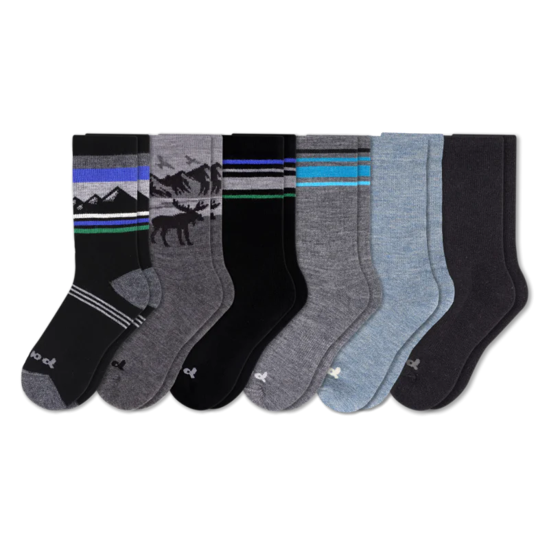 6 Pack - Men's Crew Pacas Socks