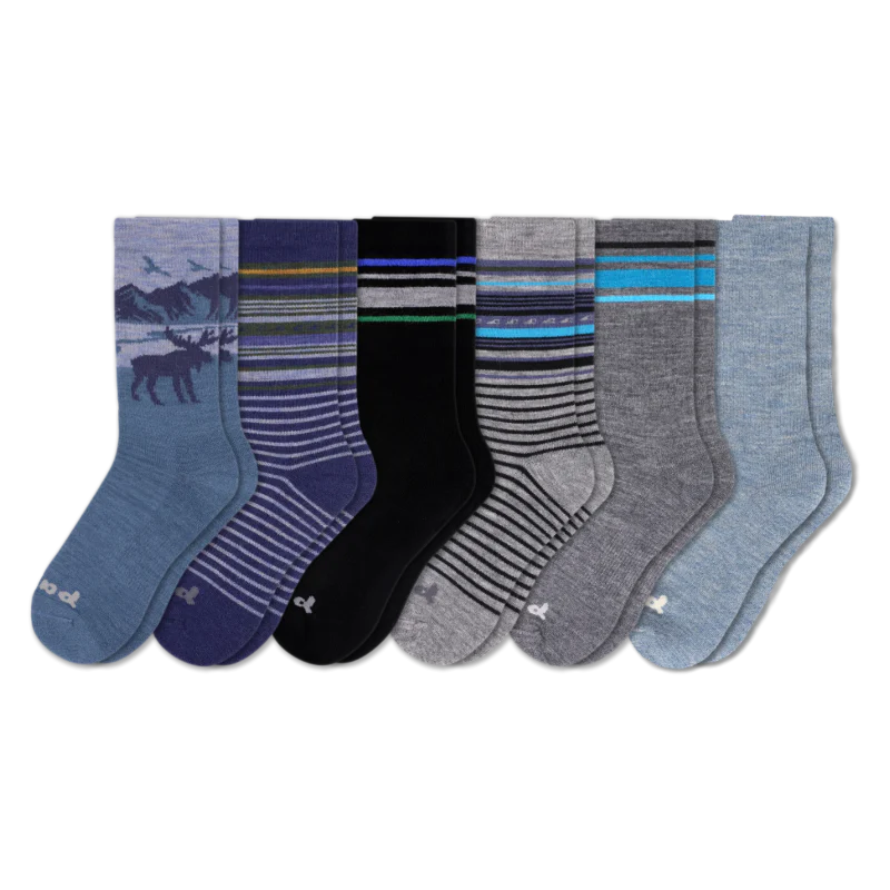 6 Pack - Men's Crew Pacas Socks
