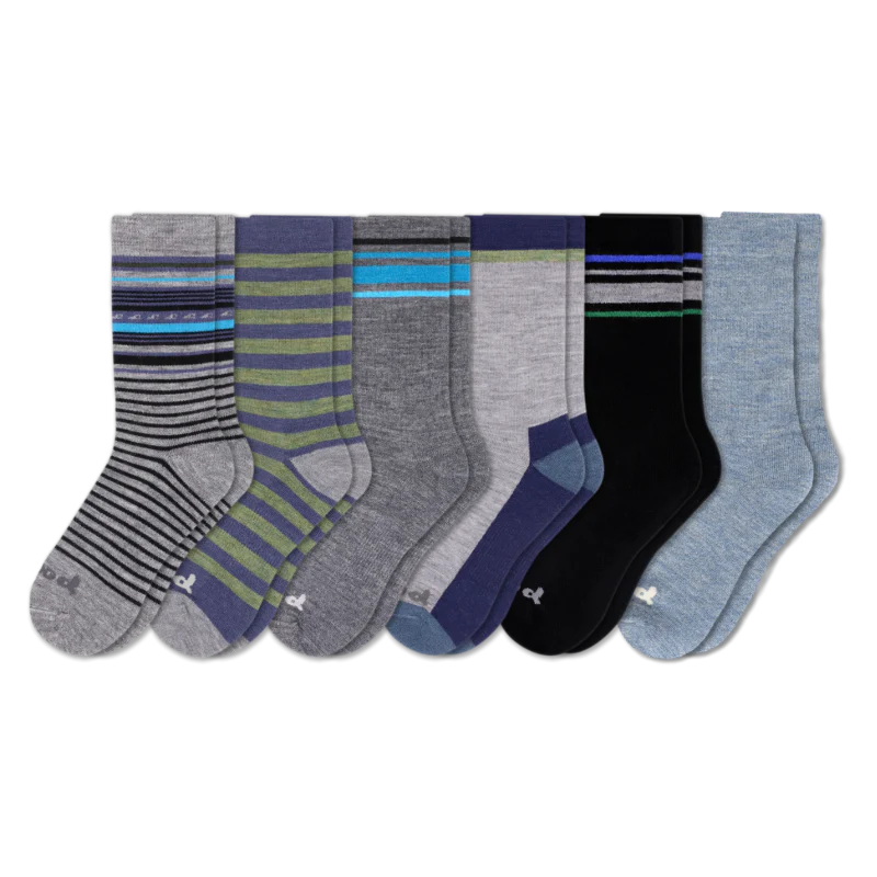 6 Pack - Men's Crew Pacas Socks