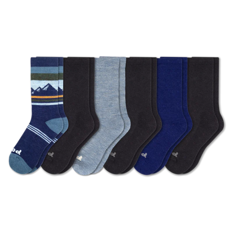 6 Pack - Men's Crew Pacas Socks