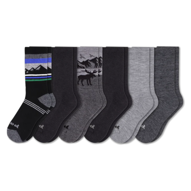 6 Pack - Men's Crew Pacas Socks