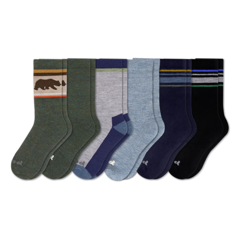 6 Pack - Men's Crew Pacas Socks