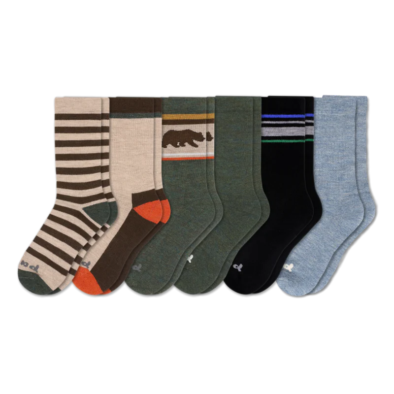 6 Pack - Men's Crew Pacas Socks