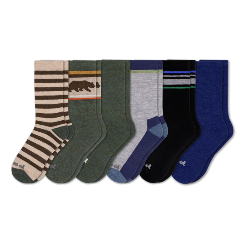6 Pack - Men's Crew Pacas Socks