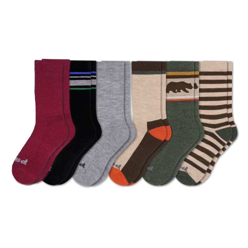 6 Pack - Men's Crew Pacas Socks