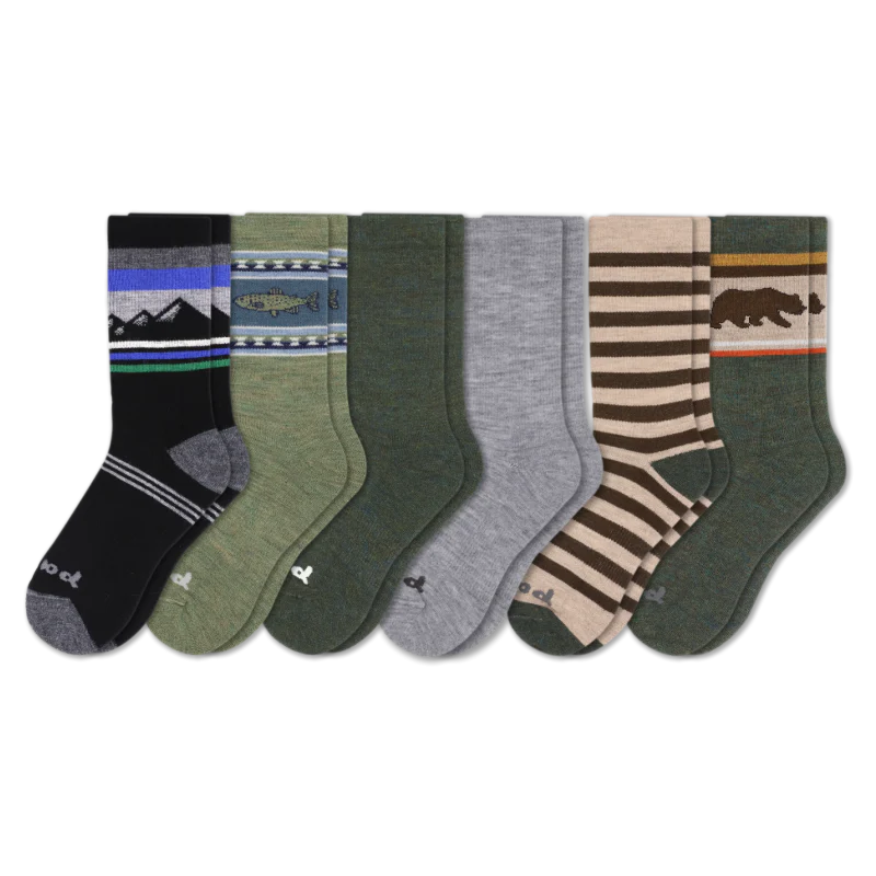 6 Pack - Men's Crew Pacas Socks