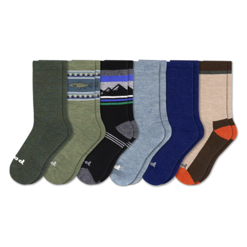 6 Pack - Men's Crew Pacas Socks