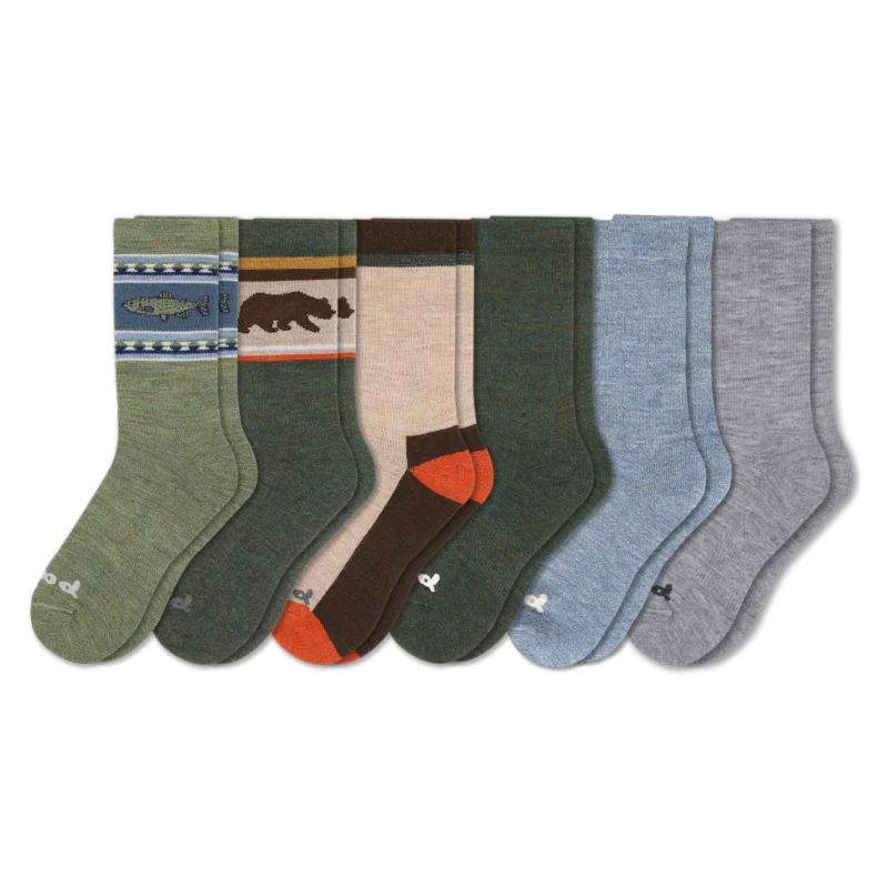 6 Pack - Men's Crew Pacas Socks