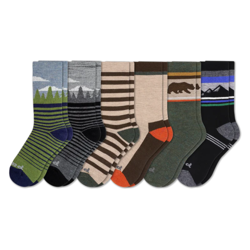6 Pack - Men's Crew Pacas Socks