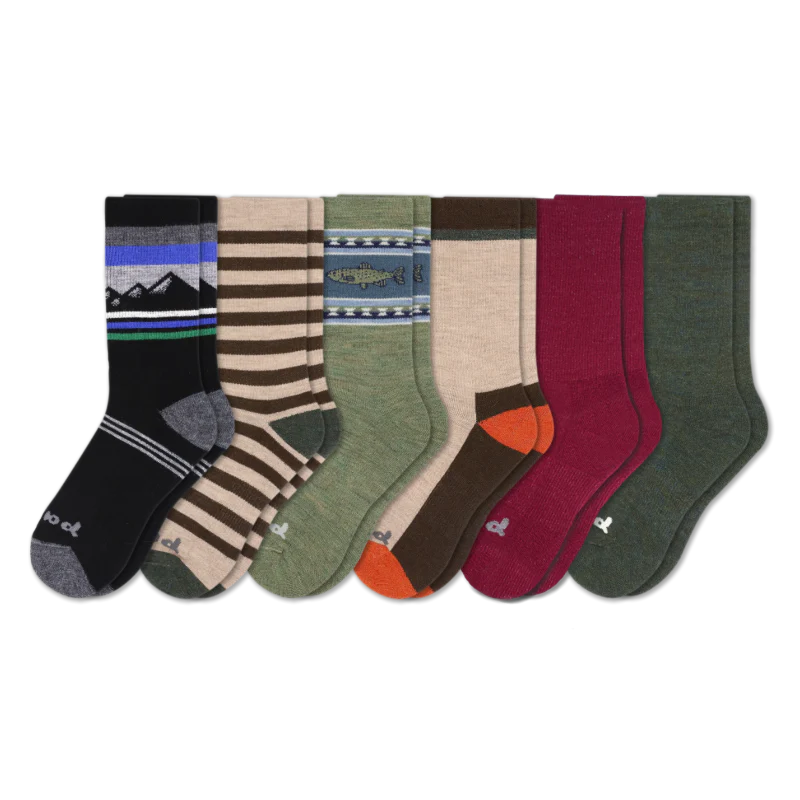 6 Pack - Men's Crew Pacas Socks