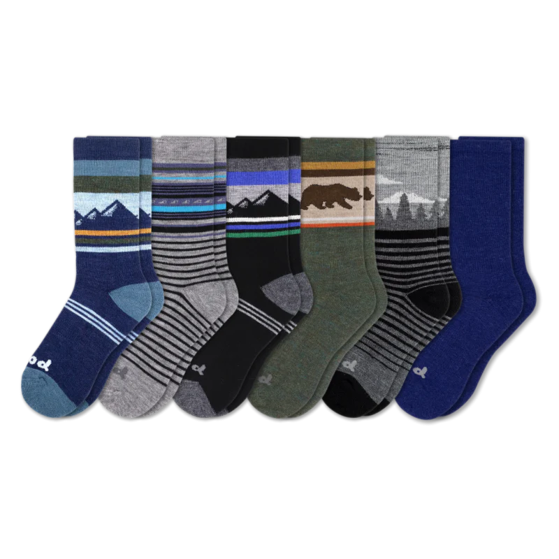 6 Pack - Men's Crew Pacas Socks