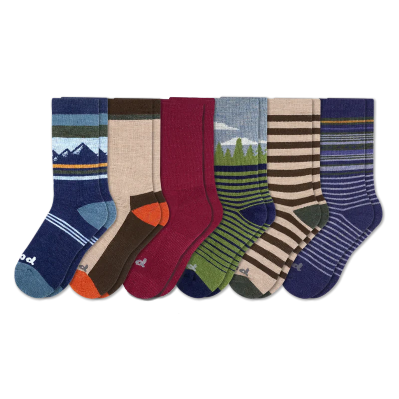 6 Pack - Men's Crew Pacas Socks