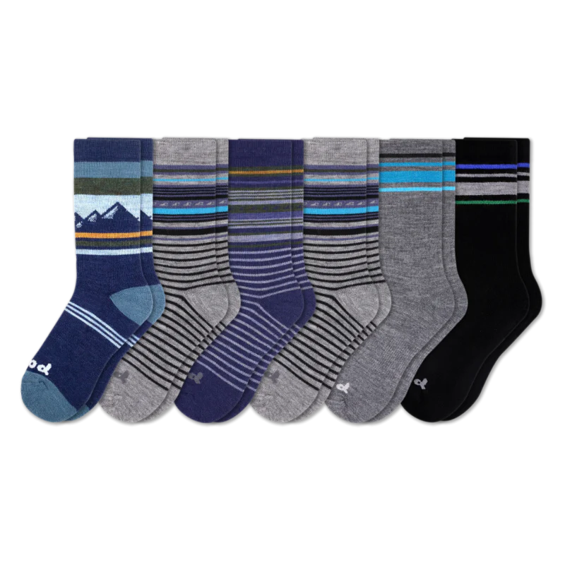 6 Pack - Men's Crew Pacas Socks