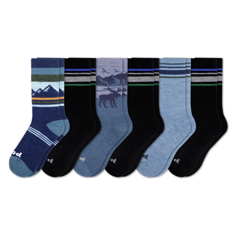 6 Pack - Men's Crew Pacas Socks