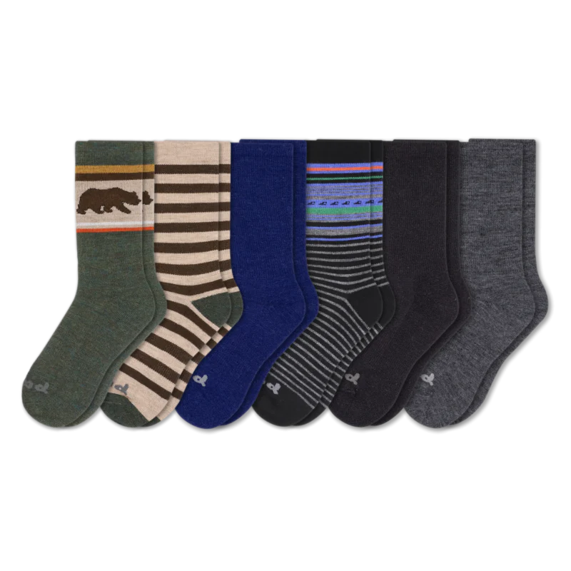 6 Pack - Men's Crew Pacas Socks