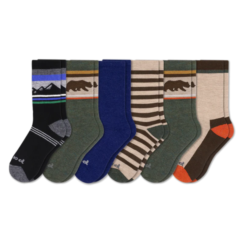 6 Pack - Men's Crew Pacas Socks