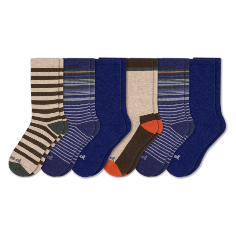 6 Pack - Men's Crew Pacas Socks