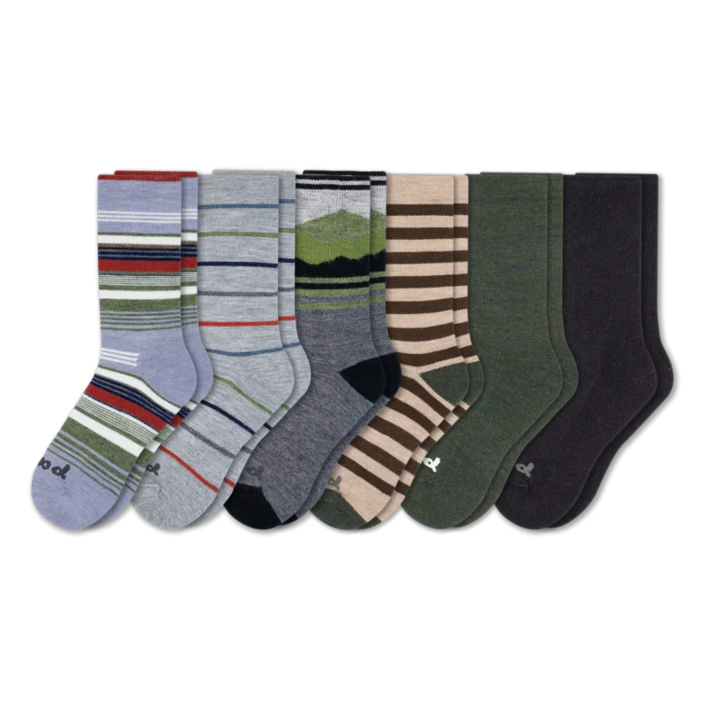 6 Pack - Men's Crew Pacas Socks