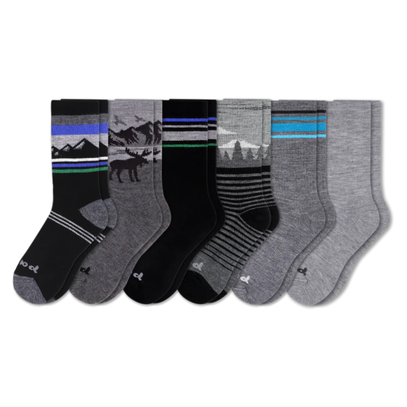 6 Pack - Men's Crew Pacas Socks