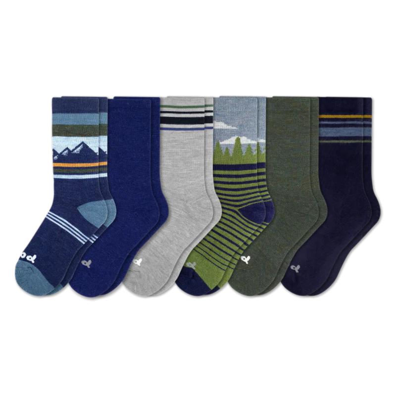 6 Pack - Men's Crew Pacas Socks