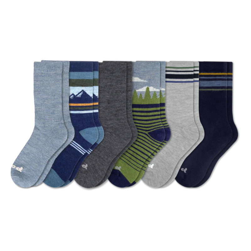 6 Pack - Men's Crew Pacas Socks
