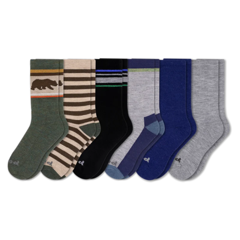 6 Pack - Men's Crew Pacas Socks