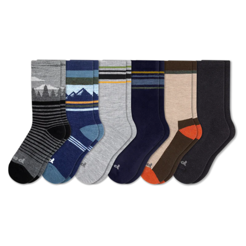 6 Pack - Men's Crew Pacas Socks