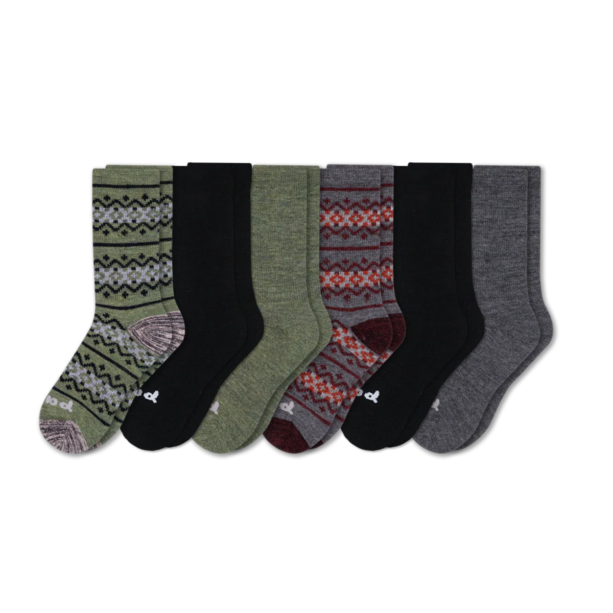 6 Pack - Men's Crew Pacas Socks