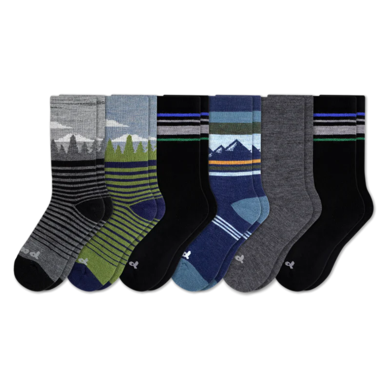 6 Pack - Men's Crew Pacas Socks