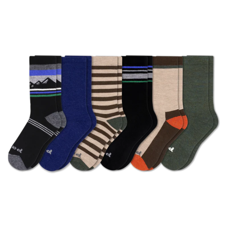 6 Pack - Men's Crew Pacas Socks