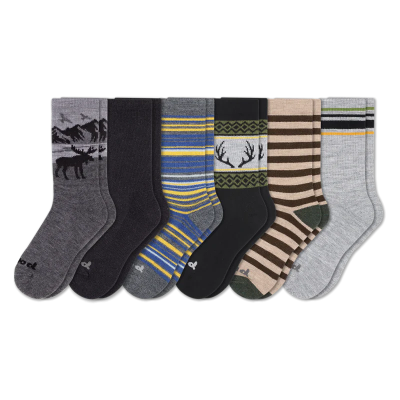 6 Pack - Men's Crew Pacas Socks