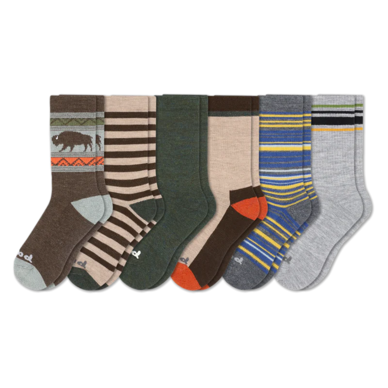 6 Pack - Men's Crew Pacas Socks