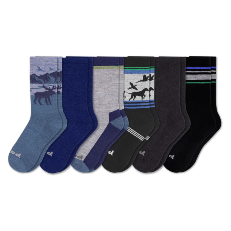 6 Pack - Men's Crew Pacas Socks