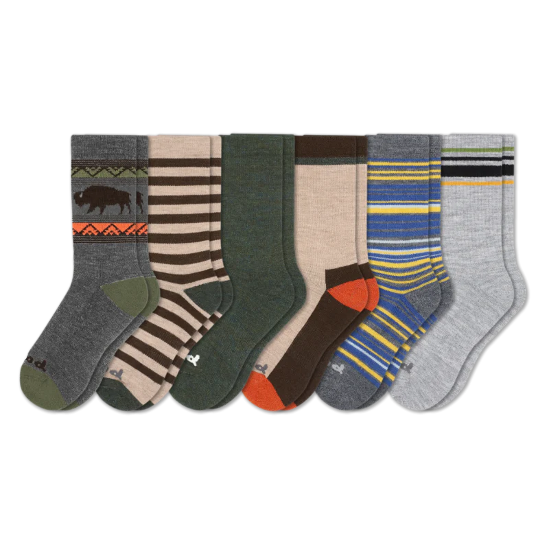 6 Pack - Men's Crew Pacas Socks