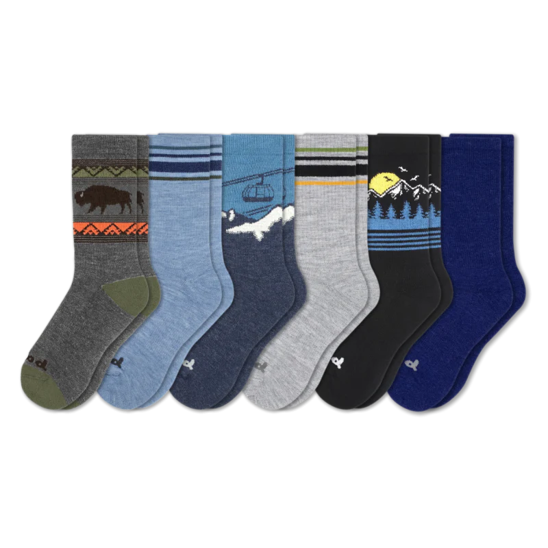 6 Pack - Men's Crew Pacas Socks