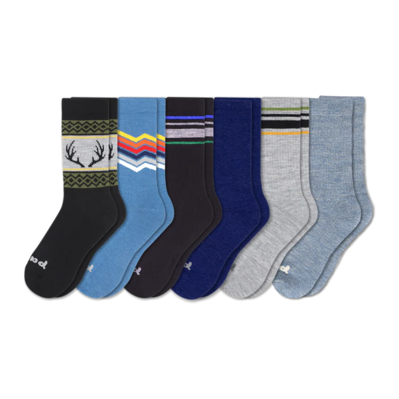 6 Pack - Men's Crew Pacas Socks