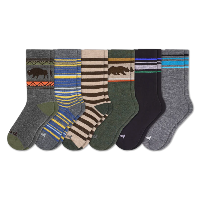 6 Pack - Men's Crew Pacas Socks