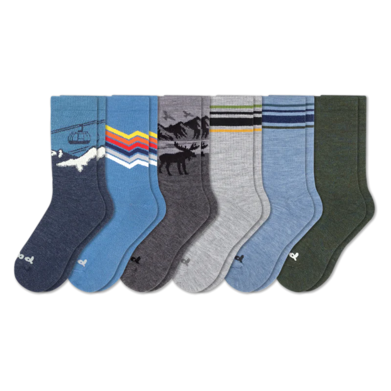 6 Pack - Men's Crew Pacas Socks