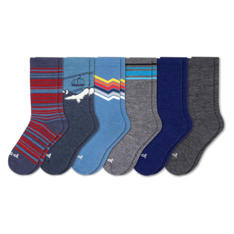 6 Pack - Men's Crew Pacas Socks