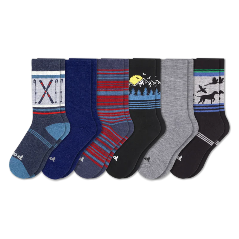 6 Pack - Men's Crew Pacas Socks